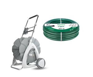 Vartco Light - Carrello avvolgitubo + Tubo da giardino 1/2" 25 m