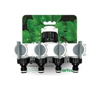 Vartco Light-Line - Distributore dell'acqua a 4 vie, 4 vie, distributore per rubinetti, distributore di collegamento del tubo, possibilità di collegamento per fino a 4 dispositivi