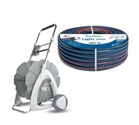 Vartco Set Carrello avvolgitubo + Tubo 1/2" 30 m Light Blue