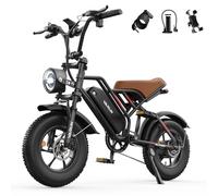 VARUN Bici Elettrica, 16''*4.0 Fat Tire Bicicletta Elettrica da 48V 13Ah Batteria Rimovibile, Autonomia Fino a 100Km Ebike, Doppia Sospensione, 7 Velocità E-bike da per Ogni Terreno