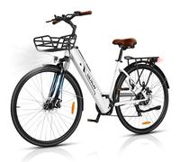 VARUN Bici Elettrica, 28'' Bicicletta Elettrica Donna/Uomo con Sensore di Coppia, Batteria da 36V 360Wh, Massima Autonomia Fino a 80km, 3 Modalità, Ebike a 6 Velocità Ideale per gli Spostamenti Urbani