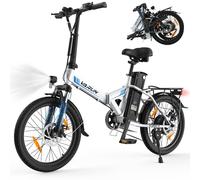 VARUN Bici Elettrica Pieghevole, 20'' Bicicletta Elettrica a, con Motore 250W Batteria Li-Ion Rimovibile 48V Bici Elettrica Uomo, 7 Velocità Ebike