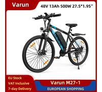 Varun M27-1 Bici elettrica 500W 48V 13Ah 27.5*1.95" Pneumatici sottili E-bike ad alto passo 21 velocità 32 km/h 55-70 km Freno a disco meccanico