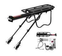 VARUN Portapacchi per mountain bike, in alluminio, regolabile, fino a 50 kg, fissaggio rapido con riflettore per biciclette da 24 a 29 pollici