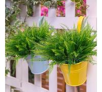 VaryFloral 10 Pezzi Pianta Finta Felce Artificiale da Interno Piante Artificiali Verde Piante Finte Che Sembrano Vere Arbusti Foglie Finte Felce di Boston Piantina Finta Decorativa per Giardino