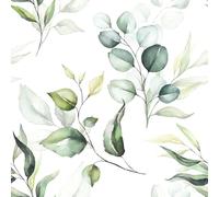 VaryFloral Carta da Parati Adesiva Muro Acquerello 30.5cmx300cm Carta da Parati Floreale Verde Foglie Decorazioni Parete Carta Adesiva Mobili Boho Botanico Rotolo Adesivo per Mobili Cassetto Camera