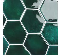 VaryPaper Adesivi per piastrelle in marmo, verde scuro, 30,5 cm x 30,5 cm, 18 pezzi, piastrelle adesive per cucina, pannelli da parete 3D, pellicola per piastrelle, bagno, impermeabile, marmo, vinile