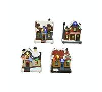 VARZI Carillon Paesaggio Natalizio 10cm LED