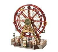 VARZI Carillon Ruota Panoramica Natalizia Illuminata con 60 LED Multicolore a Intermittenza, Scena Natalizia Festiva per Interni, Perfetta per Il Tuo Ambiente 48cm 1956