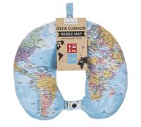 VARZI Cuscino da Collo Ergonomico con Imbottitura in Micropellet Design Mappamondo Morbido e Ideale per Viaggi, Relax, Studio o Momenti di Riposo 1956