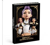 VARZI K-POP Demon Hunters Diario Quaderno Copertina Rigida Nera e Oro - Notebook da Collezione con Personaggi HUNTR/X - Regalo per Fan K-Pop, Ragazze, Adolescenti