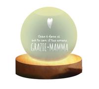 VARZI Lampada Sfera di Vetro Idea Regalo Elegante per la Festa della Mamma, Luce Atmosferica e Design Raffinato per un Ambiente Accogliente e Romantico 1956