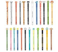 VARZI Mr Wonderful Set Di 24 Penne Gel Cancellabili Animaletti Assortiti Sfera sull'Estremità per Rimuovere l'Inchiostro senza Consumare il Foglio - Inchiostro Nero Termosensibile - Selezione 1956