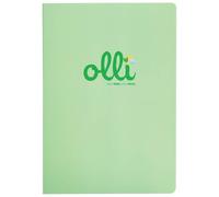 VARZI Olli Maxi Quaderno A4 Profumato Scratch&Smell - Carta 100 g/m² 24+1 Fogli, Interno Righe o Quadretti, Copertina Aromatica (Mojito Rigatura 1R)