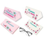 VARZI Portaocchiali Rigido Floreale Elegante Regalo Perfetto per la Mamma, Festa della Mamma o Compleanno, Protezione Sicura per Occhiali da Vista 1956