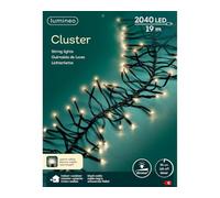 VARZI Serie Di Luci Natale Cluster Ghirlanda Luce Bianca Calda 2040 LED 19m Natale dal 1956