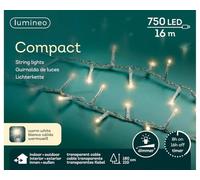 VARZI Serie Di Luci Natale Compact Ghirlanda Bianco Caldo Con Cavo Trasparente 750 LED 16m Natale dal 1926