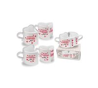 VARZI Set 2 Tazzine Da Caffè San Valentino Cuore 1956