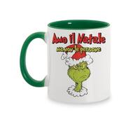 VARZI Tazza Natalizia 350ml in Ceramica con Manico Colorato - Mug Tema Natale Vari Modelli - Idea Regalo Feste, Colazioni e Cioccolata Calda (Fantasia 3)