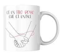 VARZI Tazza San Valentino C'è un Filo Rosso Che Ci Unisce - Idee Regali Anniversario Originali per Lui/per Lei/Ragazzi/Fidanziati 1956
