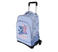 VARZI Trolley Scuola Stitch: Un Compagno di Viaggio Allegro e Pratico, Con Design Colorato e Spazioso, Perfetto per la Scuola e Ogni Avventura Quotidiana! Con Penna Omaggio