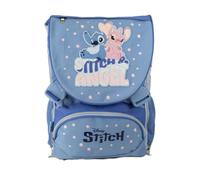 VARZI Zaino Scuola Estensibile Stitch e Angel Bambina Ragazza Elementari con Tasche Multiple e Spallacci Regolabili, Pratico e Versatile 1956