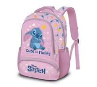 VARZI Zaino Scuola Ovetto Stitch Rosa Bambina Asilo Materna con Spallacci Regolabili, Design Colorato e Compatto per la Scuola e il Tempo Libero 1956