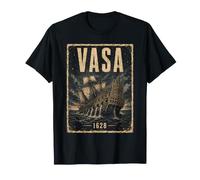 Vasa 1628 Nave da Guerra Svedese Stoccolma Nave Alta Maglietta