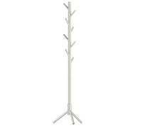 Vasagle Appendiabiti da terra RCR004K01 – 8 ganci, legno di gomma, Beige Cappuccino