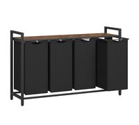 VASAGLE Cesto Portabiancheria, 160 L, 115,6 x 33 x 72 cm | Porta Biancheria, Tessuto Oxford Estraibile e Rimovibile, Piano d'Appoggio, Struttura Metallo, Collezione Brenta BLH401B01
