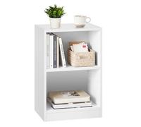 VASAGLE Custos Collection - Comodino con scomparti aperti, tavolino con ripiano regolabile, doppio uso, montaggio semplice, per camera da letto, soggiorno, bianco nuvola LET666WB01