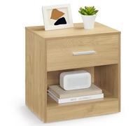 VASAGLE Comodino, Tavolino con Cassetto, Maniglia, Scomparto Aperto, per Camera da Letto, Soggiorno, Giallo Paglierino LET619Y70