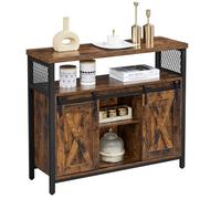 VASAGLE Credenza, Mobile da Cucina, Armadietto Organizzatore, con 2 Ante Scorrev