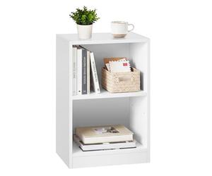 VASAGLE Custos Collection - Comodino con scomparti aperti, tavolino con ripiano regolabile, doppio uso, montaggio semplice, per camera da letto, soggiorno, bianco nuvola LET666WB01