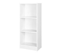 VASAGLE CUSTOS Collezione - Libreria a 3 Scomparti con Ripiani Regolabili, Scaffale Porta Libri e Documenti per Soggiorno, Camera da Letto, Cameretta e Ufficio, 40 x 24 x 93 cm, Bianco LBC103W