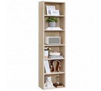 VASAGLE CUSTOS Collezione - Libreria, Libreria Scaffale a 6 Ripiani, per Soggiorno Studio Ufficio Camera da Letto, Stile Industriale, 24 x 40 x 178,5 cm, Beige Naturale LBC167L01