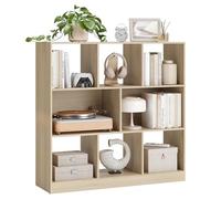 VASAGLE CUSTOS Collezione - Libreria, Libreria Scaffale, Divisorio, 8 Scomparti, 30 x 97,5 x 100 cm, per Studio Soggiorno Ufficio, Color Rovere LBC52NLV1