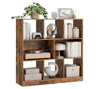VASAGLE Libreria, Libreria Scaffale da Terra con 8 Scomparti Aperti, Utilizzabile in Orizzontale, Verticale o Capovolto, 30 x 97,5 x 100 cm, Soggiorno Studio Ufficio, Marrone Vintage LBC52BX