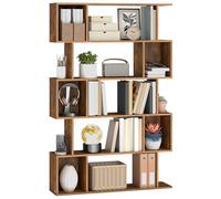 VASAGLE CUSTOS Collezione - Libreria, Scaffale Portaoggetti a 5 Ripiani, 24 x 90 x 159 cm, Mobile di Stoccaggio, Organizzatore con Scomparti Aperti, per Soggiorno, Ufficio, Marrone Vintage LBC416K01