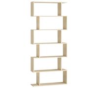 VASAGLE CUSTOS Collezione - Scaffale a 6 Ripiani, Libreria, 24 x 70 x 191,6 cm, Divisorio per Stanza, Organizzatore a Cubi, Stile Moderno, Camera da Letto, Ufficio, Beige Naturale LBC061L01