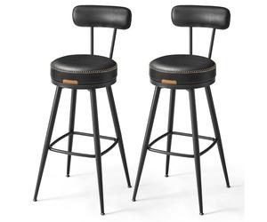 VASAGLE EKHO Collezione - Sgabelli Cucina Girevoli a 360° Set da 2, Sgabelli da