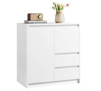 VASAGLE Kailyn Collezione - Credenza, Mobiletto, Armadietto da Cucina, Ripiani Regolabili, 2 Cassetti, 40 x 70 x 74,5 cm, per Soggiorno Cucina Studio, Bianco Nuvola BBK243W01V1