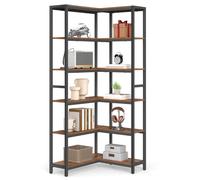 VASAGLE Libreria a 6 Ripiani, Scaffale Angolare, 24 x 102 x 175,2 cm, Libreria A