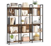 VASAGLE Libreria, Scaffale a 5 Livelli, Scaffale da Cucina, Organizzatore, Stile Industriale, per Ufficio, Soggiorno, Camera da Letto, 24 x 128 x 154,1 cm, Marrone Vintage e Nero Inchiostro LLS150K01