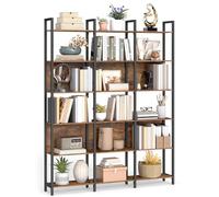 VASAGLE Libreria, Scaffale a 6 Livelli, Scaffale da Cucina, Organizzatore, Stile Industriale, per Ufficio, Soggiorno, Camera da Letto, 24 x 128 x 187,1 cm, Marrone Vintage e Nero Inchiostro LLS151K01