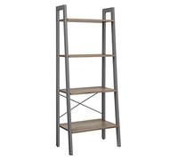 VASAGLE Libreria, Scaffale a Scala con 4 Ripiani, Mobile Autoportante, Struttura