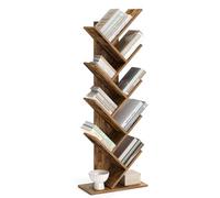 VASAGLE Libreria Scaffale ad Albero a 9 Ripiani, Salvaspazio, Libreria Verticale, per Camera da Letto Soggiorno Studio Ufficio, Marrone Vintage LBC11BX