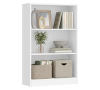 VASAGLE Libreria, Scaffale Libreria a 3 Ripiani, Scaffale Portaoggetti Aperto, 24 x 60 x 93 cm, per Soggiorno Studio Sala da Pranzo, Bianco Nuvola LBC105T14