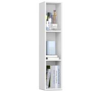 VASAGLE Libreria, Scaffale Libreria a 3 Ripiani, Scaffale Portaoggetti, Scomparti Aperti, 24 x 20 x 94,8 cm, per Soggiorno Studio Camera da Letto, Bianco Nuvola LBC523W01