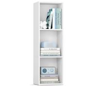 VASAGLE Libreria, Scaffale Libreria a 3 Ripiani, Scaffale Portaoggetti, Scomparti Aperti, 24 x 30 x 94,8 cm, per Soggiorno Studio Camera da Letto, Bianco Nuvola LBC433W01